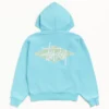 basic diamond teal zip hoodie
