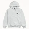 basic stüssy ash heather hoodie