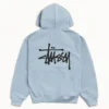 basic stüssy pullover slate hoodie