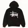 stussy basic black hoodie