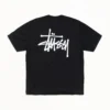 BASIC STÜSSY Black Tee PIGMENT DYED