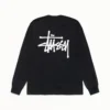 BASIC STÜSSY Long Sleeves Black T-Shirt