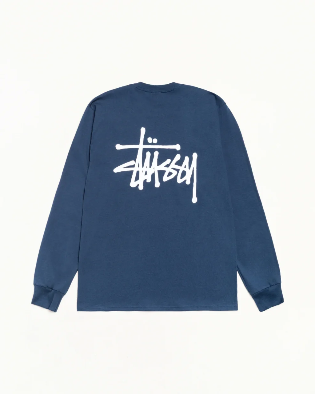 BASIC STÜSSY Long Sleeves Navy T-Shirt
