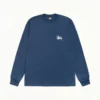 BASIC STÜSSY Long Sleeves Navy TEE