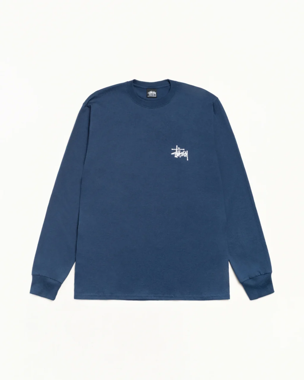BASIC STÜSSY Long Sleeves Navy TEE