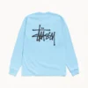 BASIC STÜSSY Long Sleeves Sky Blue T-Shirt