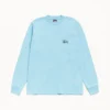 BASIC STÜSSY Long Sleeves Sky Blue TEE