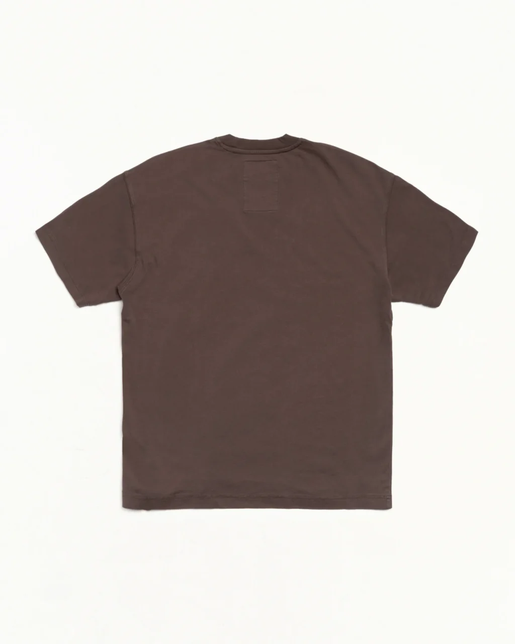 GARMENT DYED SS BROWN T-SHIRT