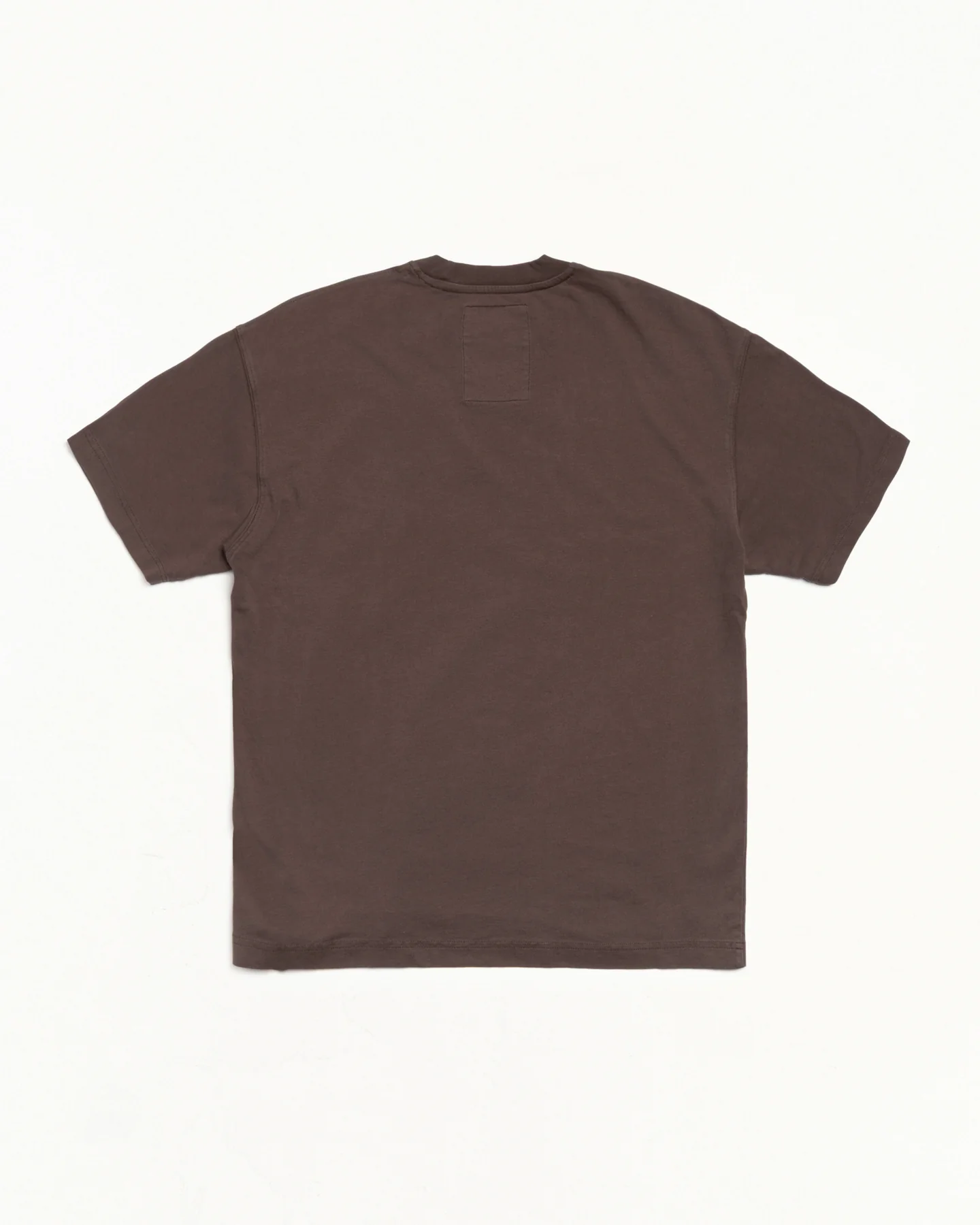 GARMENT DYED SS BROWN T-SHIRT