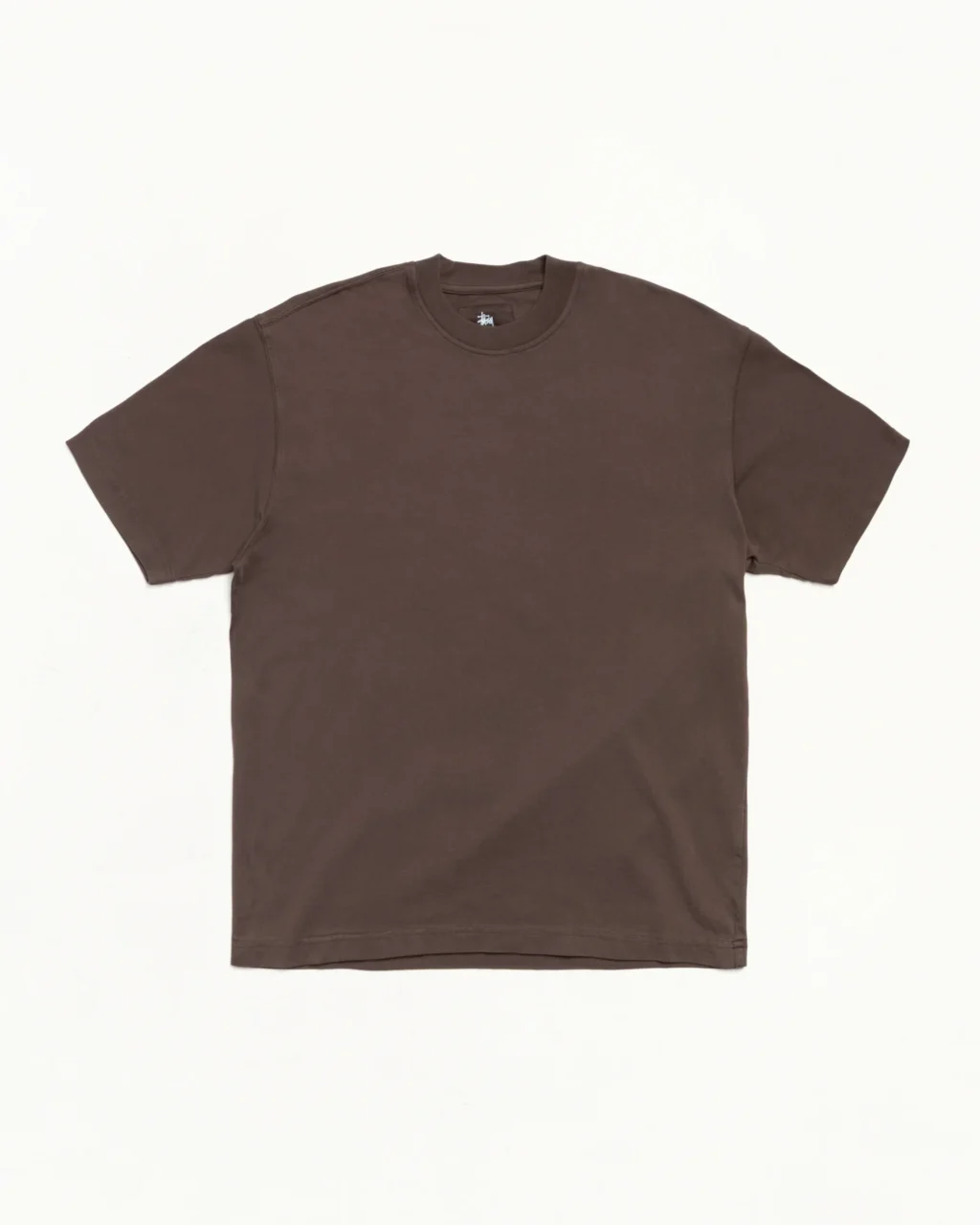 GARMENT DYED SS BROWN TEE