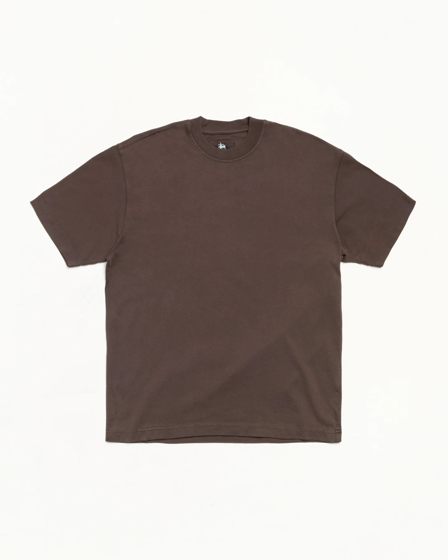 GARMENT DYED SS BROWN TEE