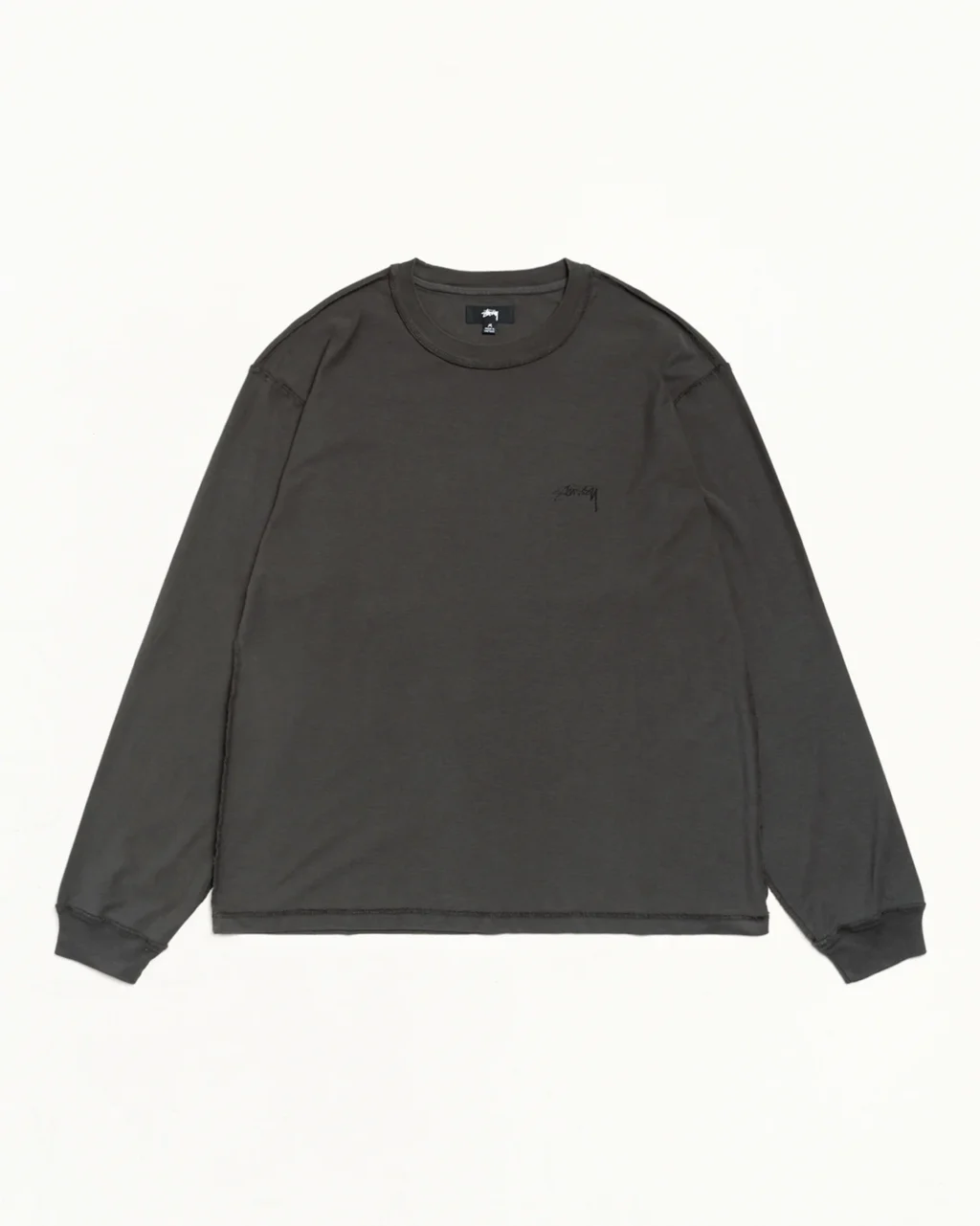 Stussy Lazy Long Sleeves Vintage Black T-Shirt