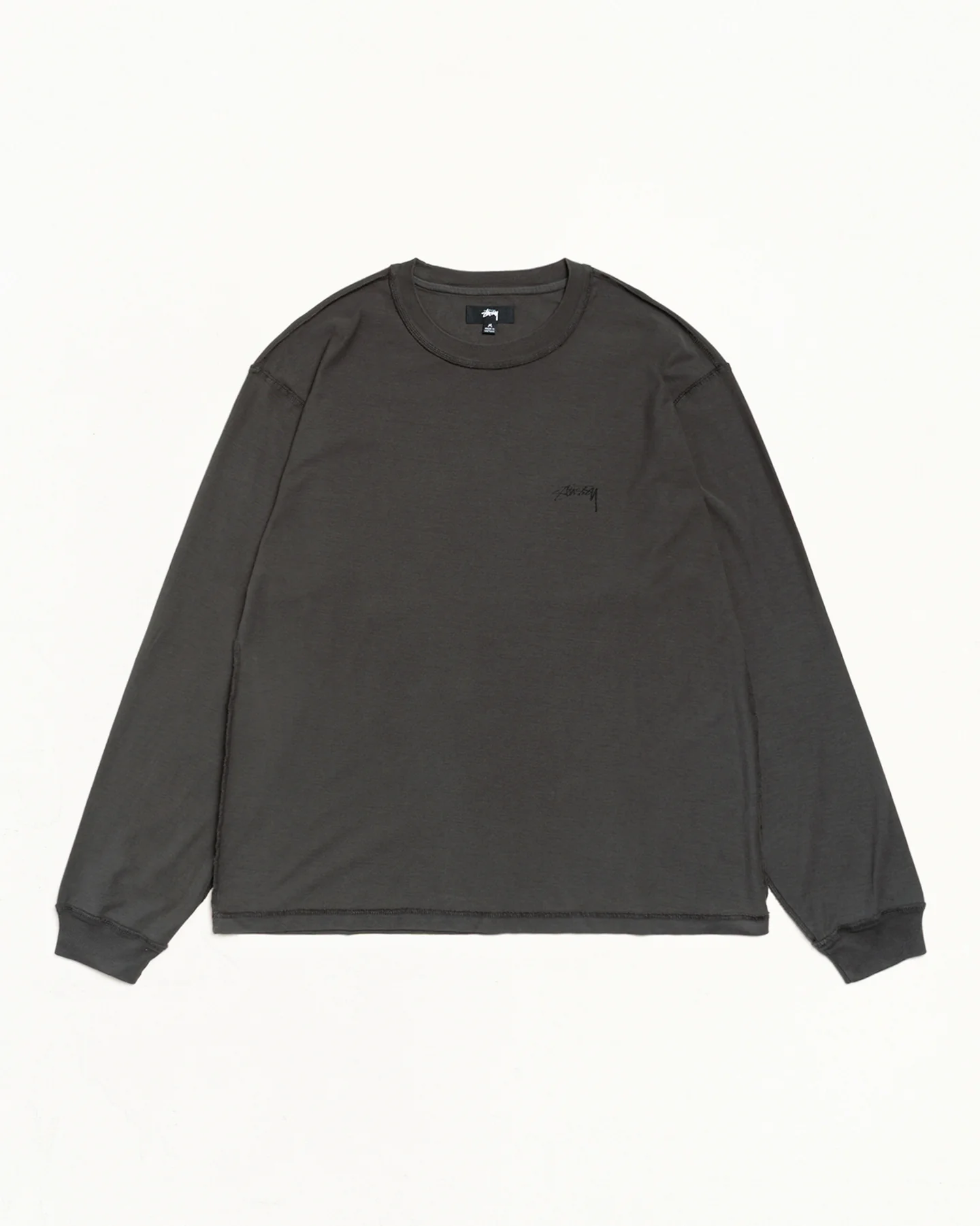 Stussy Lazy Long Sleeves Vintage Black T-Shirt