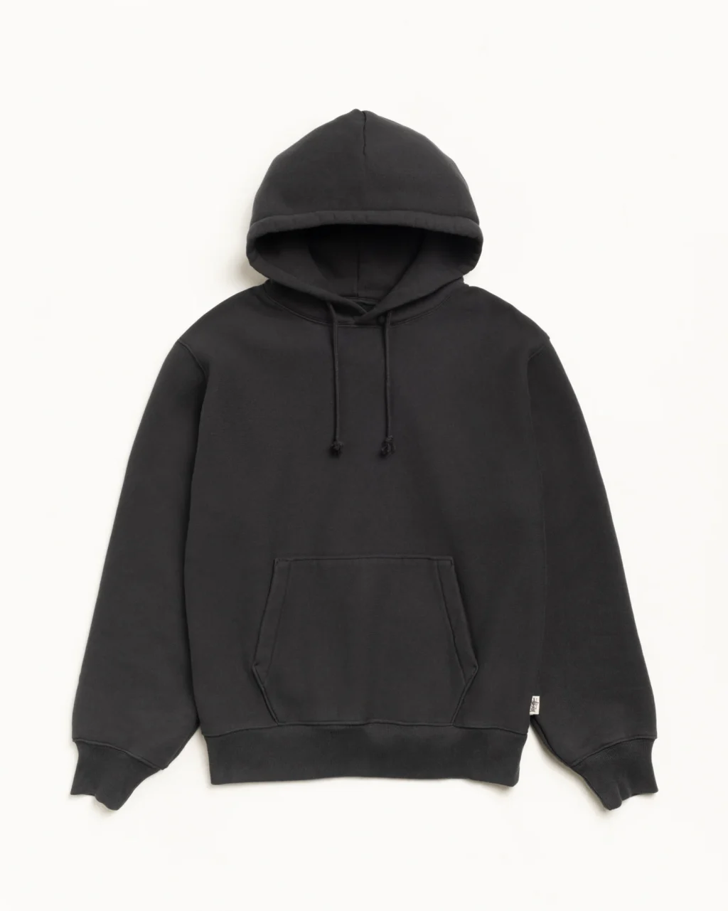 stussy black fleece hoodie