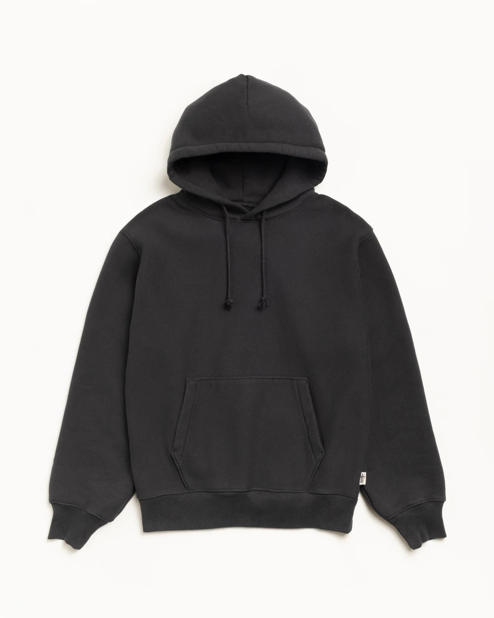stussy black fleece hoodie