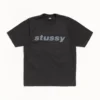stussy shark faded black tee