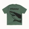 stussy shark pine tshirt