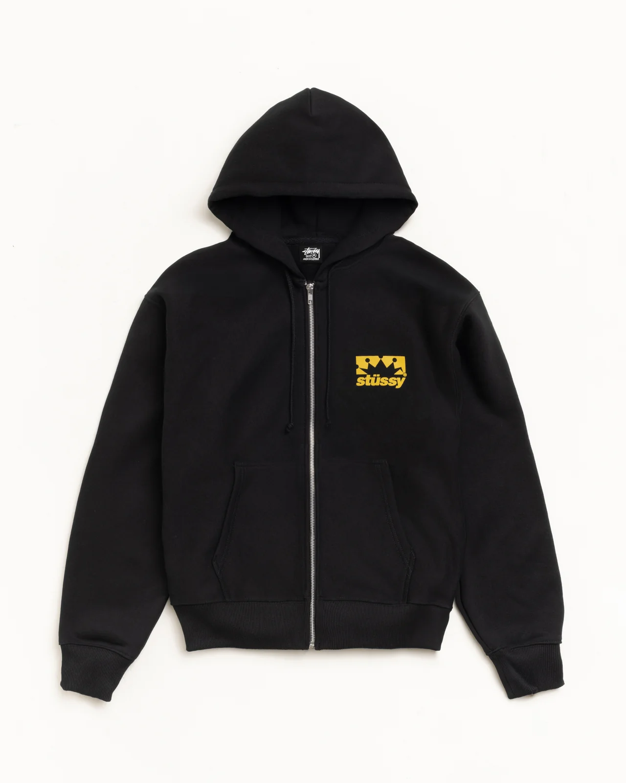 Box Crown Stussy Zip Up Hoodie Front