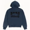 Box Crown Stussy Zip Up Hoodie Navy