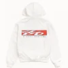 S Box Stussy Zip Up Hoodie White