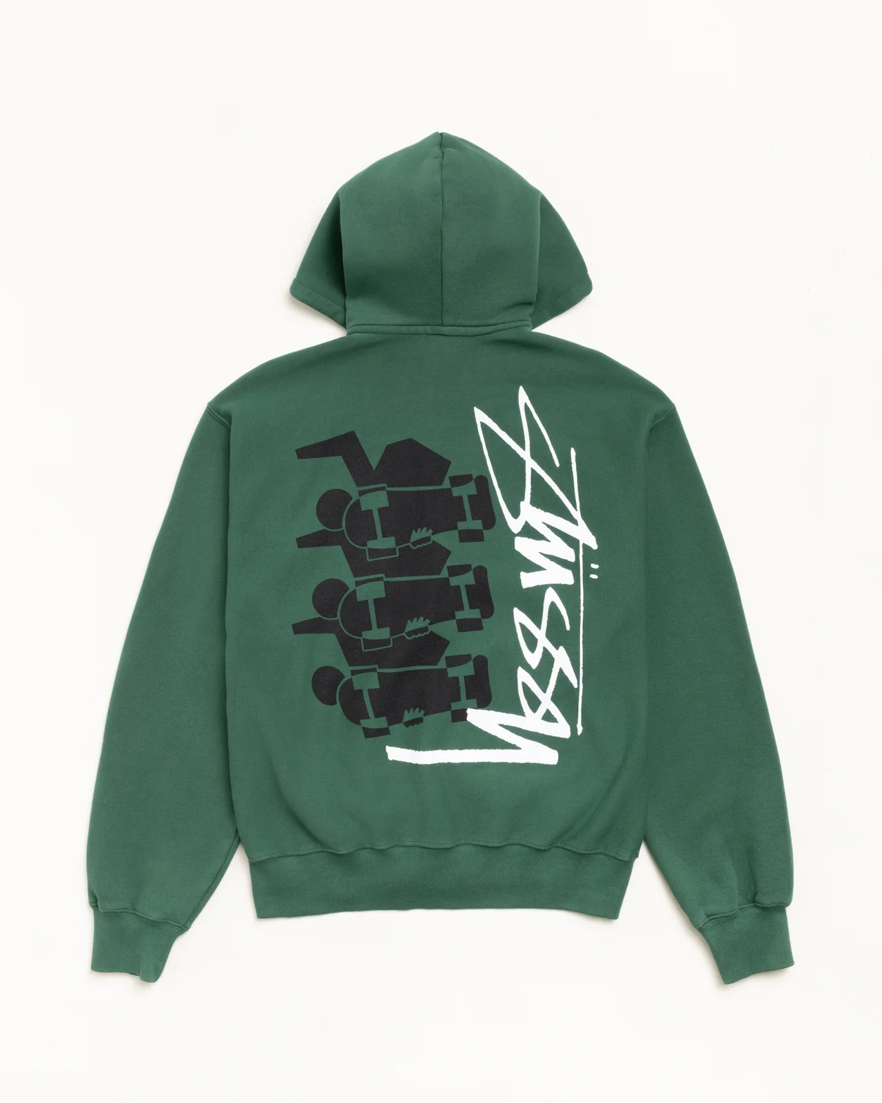 Skate Stack Stussy Zip Up Hoodie Green