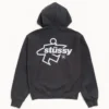 Surf Size Stussy Zip Up Hoodie Black