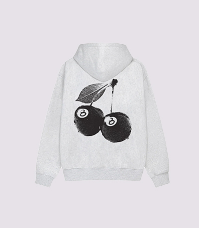 Stussy Cherries Hoodie Ash Grey
