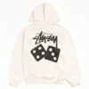 Stussy Dice Hoodie Pigment Dyed White Back