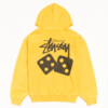 Stussy Dice Hoodie Pigment Dyed Yellow Back
