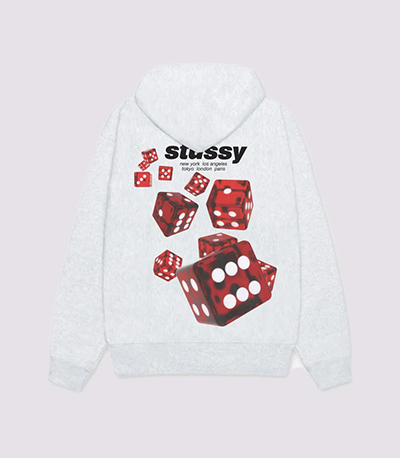 Stussy Roller The Dice Hoodie Ash Heather