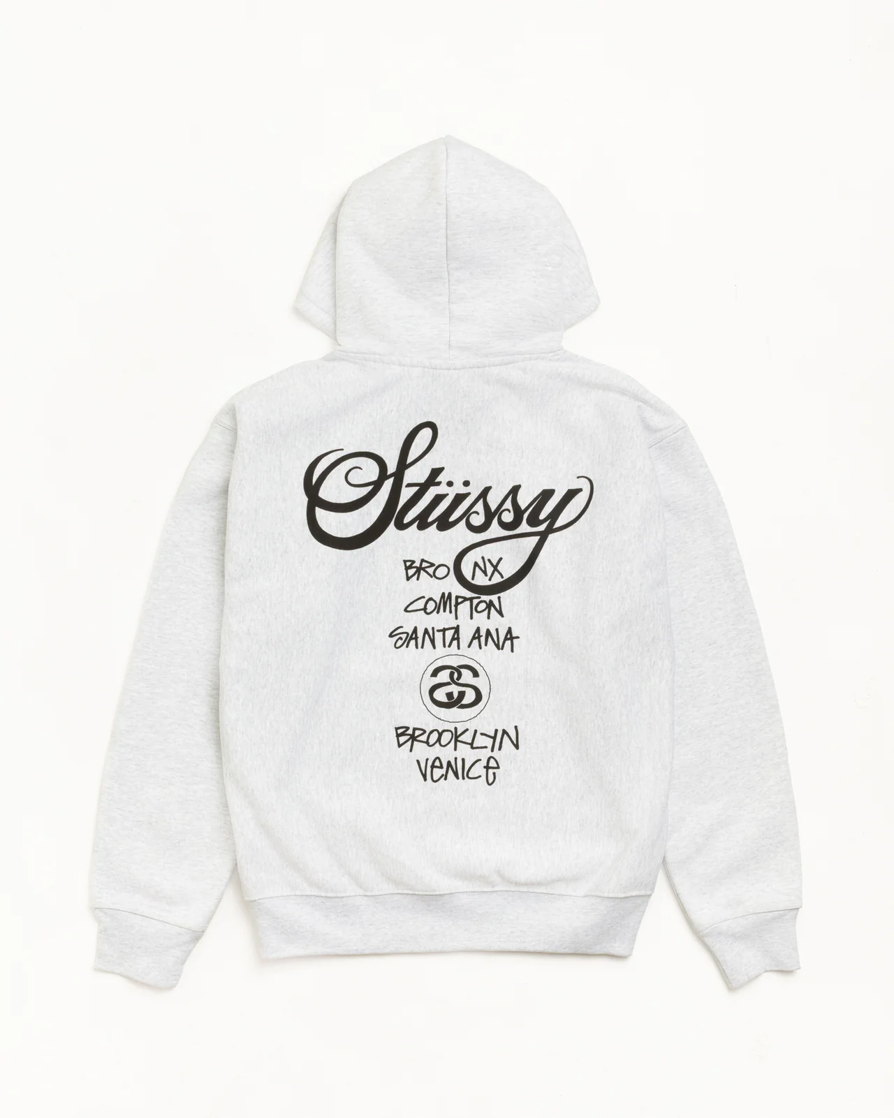 Stussy World Tour Hoodie Ash Heather