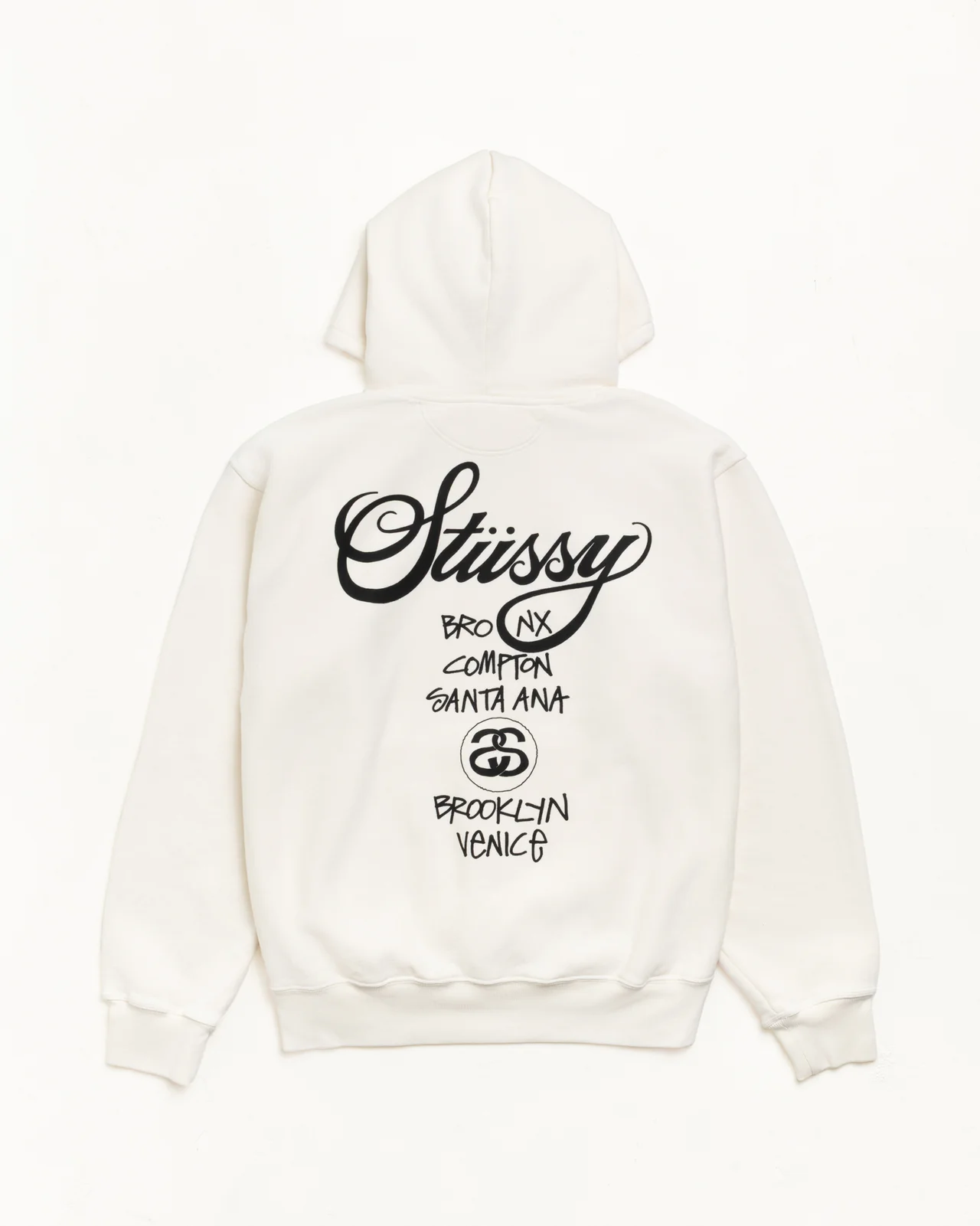 Stussy World Tour Hoodie Wite